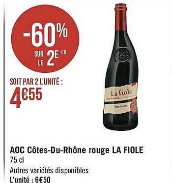 aoc côtes-du-rhône rouge la fiole