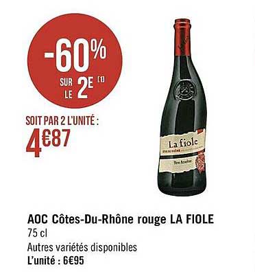 aoc côtes-du-rhône rouge la fiole