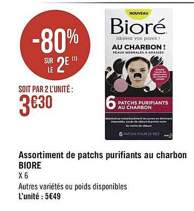 Assortiment De Patchs Purifiants Au Charbon Bioré