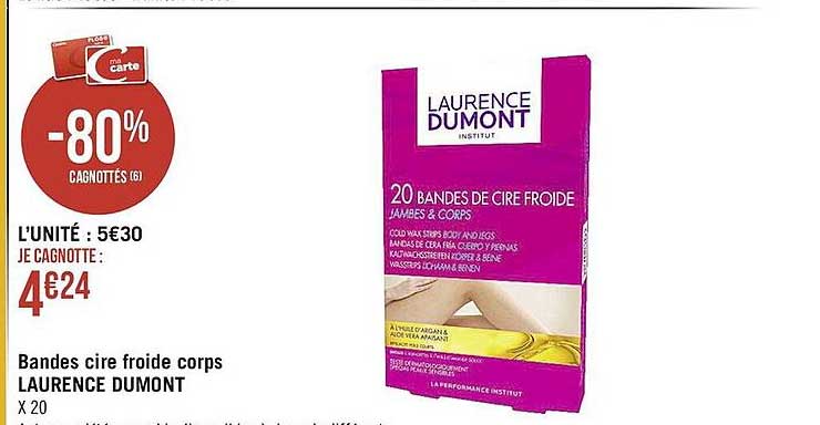 bandes cire froide corps laurence dumont