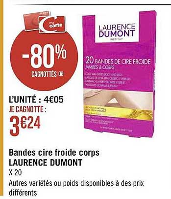 bandes cire froide corps laurence dumont