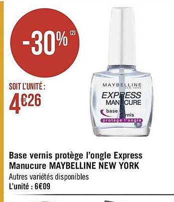 base vernis protège l'ongle express manicure  maybelline new york