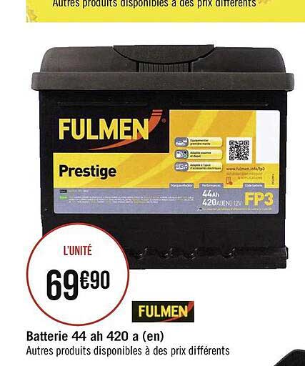 batterie 44 ah 420 a fulmen