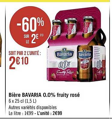 bière bavaria 0.0% fruity rosé