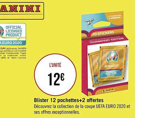 blister 12 pochettes + 2 offertes