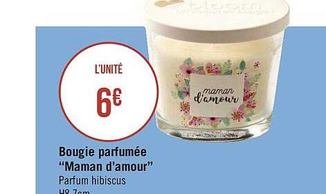 bougie parfumée "maman d'amour"
