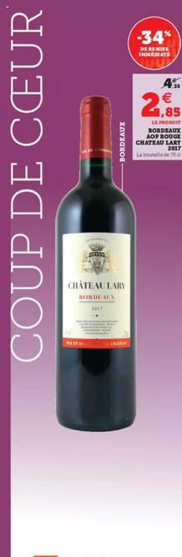 Bourdeaux Aop Rouge Chateau Lary 2017