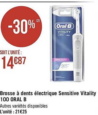 brosse à dents électrique sensitive vitality 100 oral b