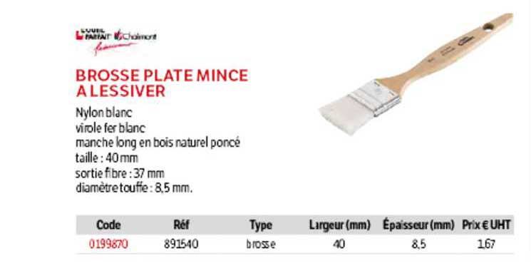 brosse plate mince à lessiver