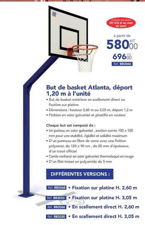 But de basket Atlanta, deport 1,20 m a I'unite