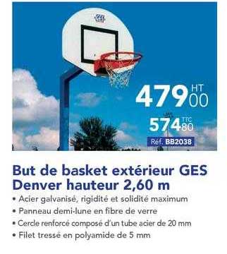 But de basket exterieur GES Denver hauteur 2,60m