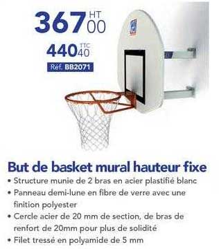 But de basket mural hauteur fixe