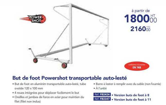 But de foot Powershot transportable auto-leste