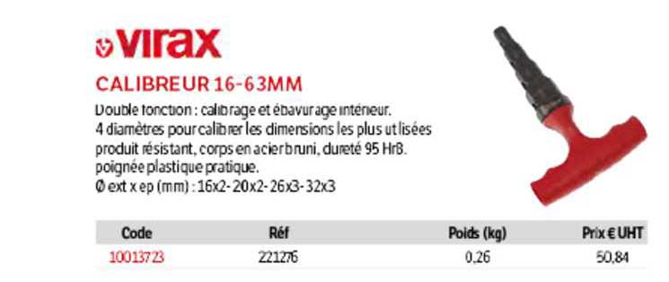 calibreur 16-6 3mm virax
