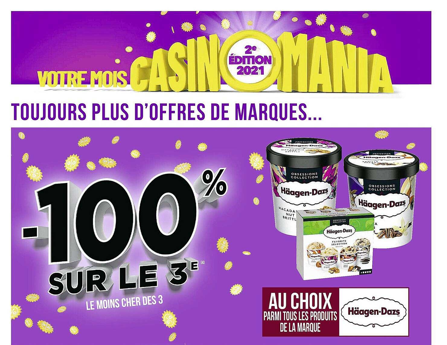 casino mania, produits de la marque häagen-dazs