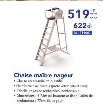 Chaise maitre nageur