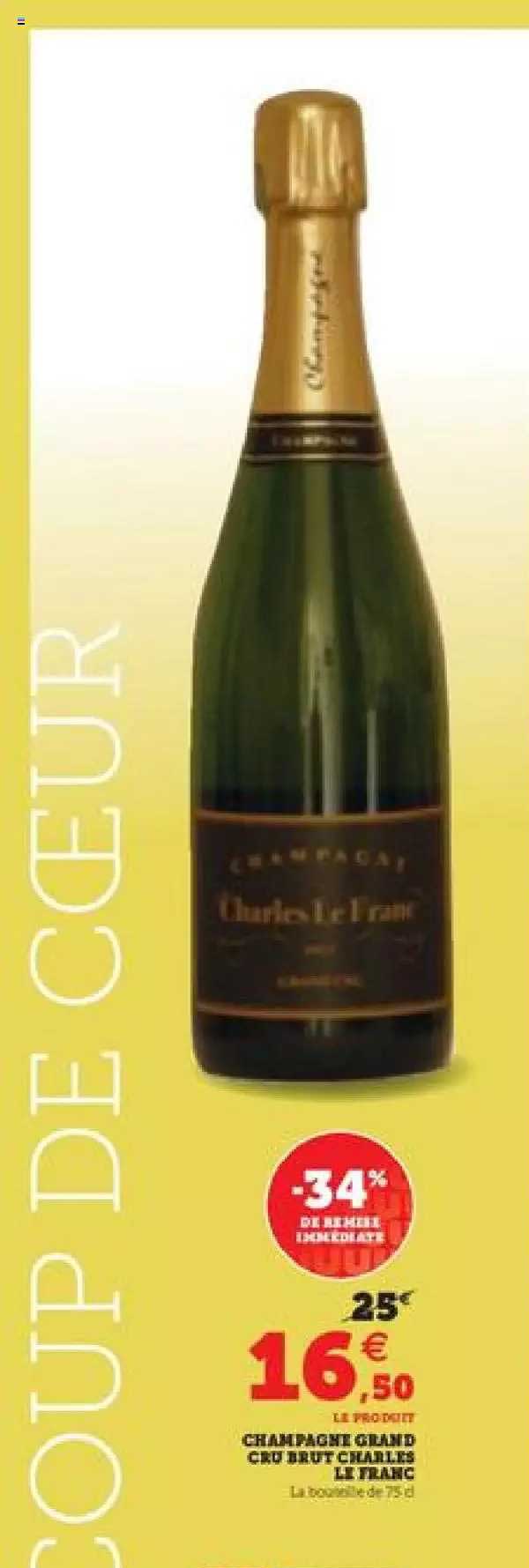 champagne grand cru burt charles le franc -34% de remise immédiate