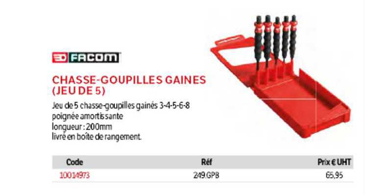 chasse-goupilles gaines (jeu de 5) facom