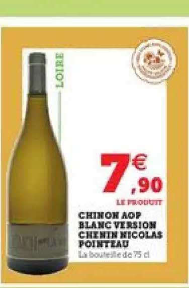 chinon aop blanc version chenin nicolas pointeau