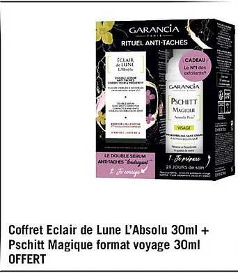 coffret éclair de lune l'absolu 30ml + pschitt magique format voyage 30ml offert