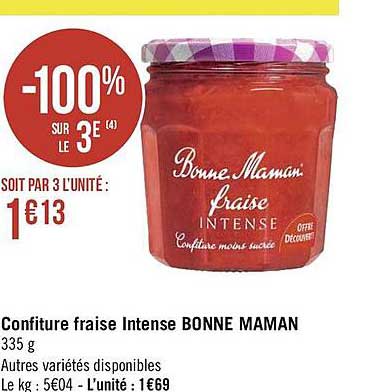 confiture fraise intense bonne maman