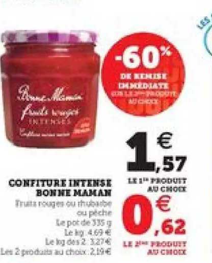 confiture intense bonne maman -60% de remise immédiate