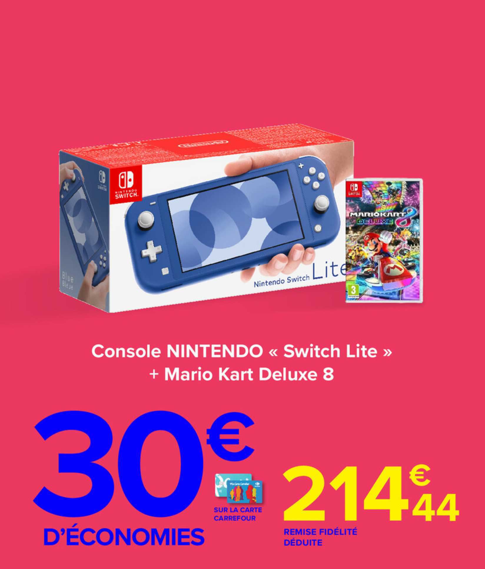 console nintendo "switch lite" + mario kart deluxe 8