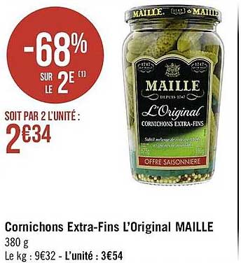 cornichons extra-fins l'original maille