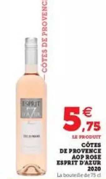 côtes de provence aop rose esprit d'azur 2020