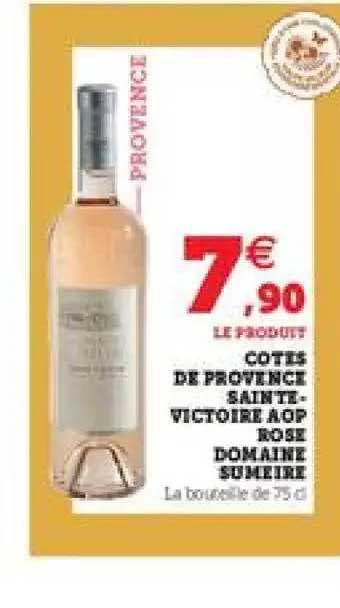 cotes de provence sainte-victoire aop rose domaine sumeire