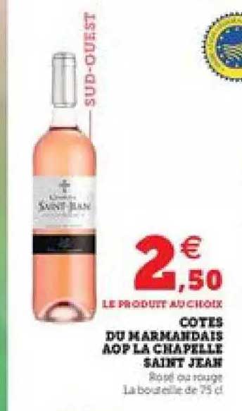 côtes du marmandais aop la chapelle saint jean