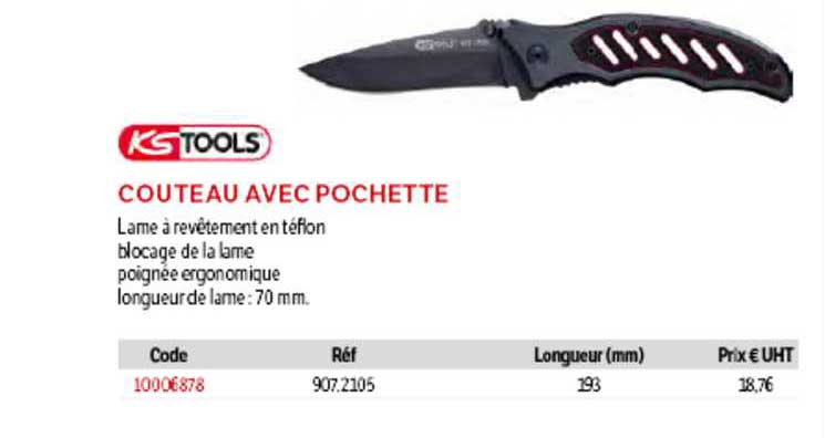 couteau avec pochette ks tools
