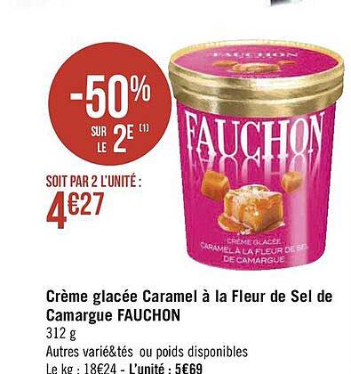 crème glacée caramel à la fleur de sel de camargue fauchon