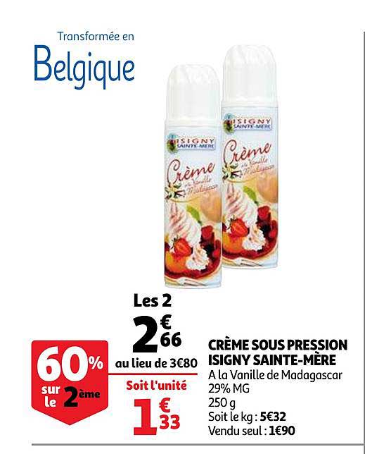 crème sous pression isigny sainte-mère