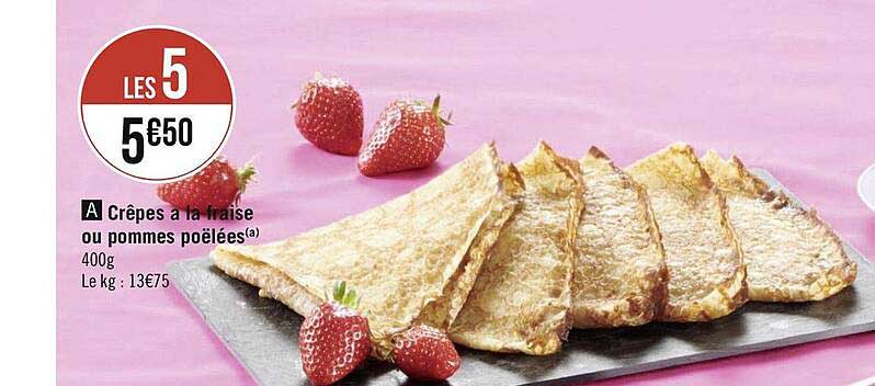Crêpes A La Fraise Ou Pommes Poëlées