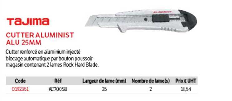 cutter aluminist alu 25mm tajima