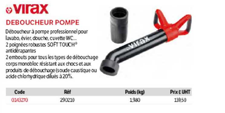 déboucheur pompe virax