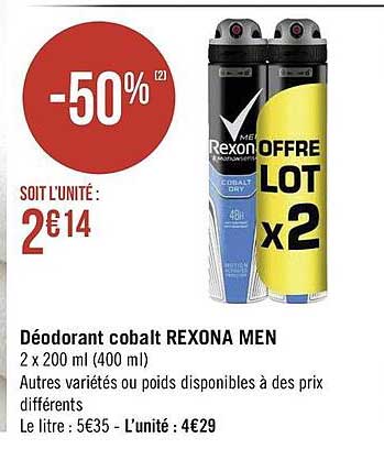 déodorant cobalt rexona men
