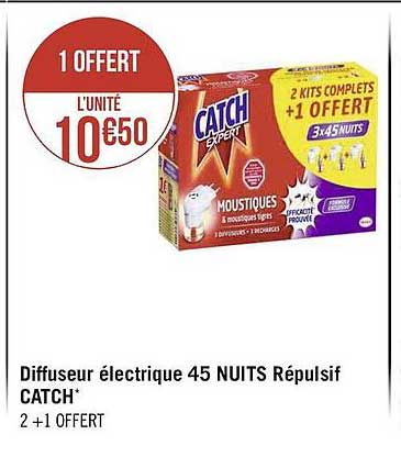 diffuseur électrique 45 nuits répulsif catch