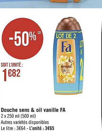 douche sens & oil vanille fa