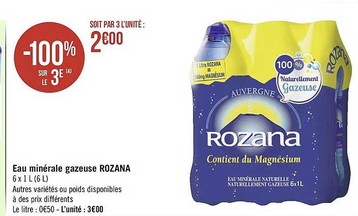 Eau Minérale Gazeuse Rozana