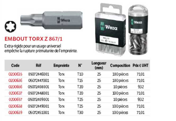 embout torx z 867-1 wera