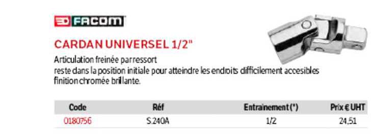 Facom Cardan Universel 1-2"