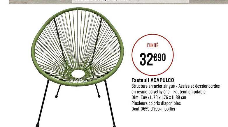 fauteuil acapulco