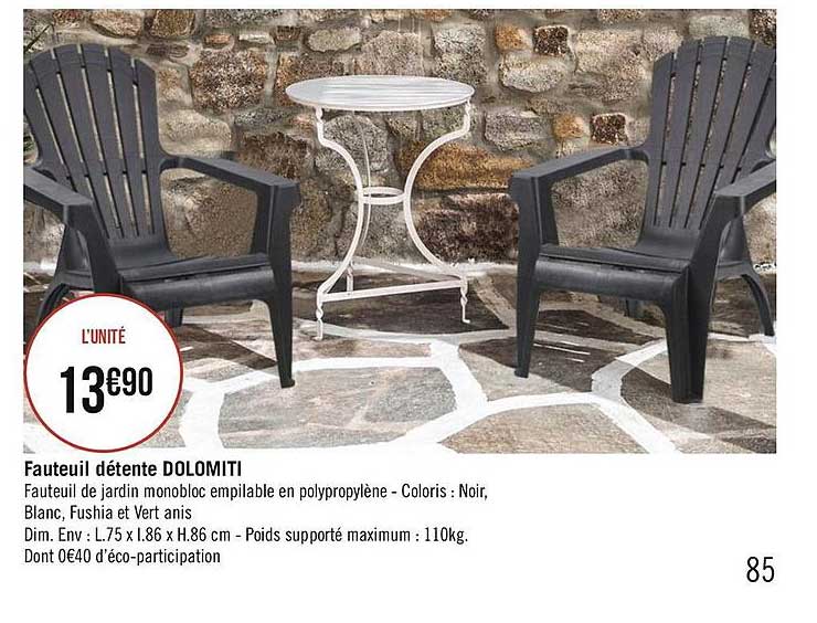 fauteuil détente dolomiti