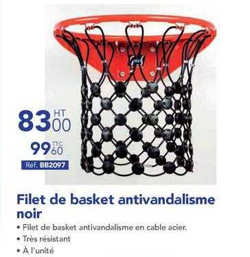 Filet De Basket Antivandalisme Noir