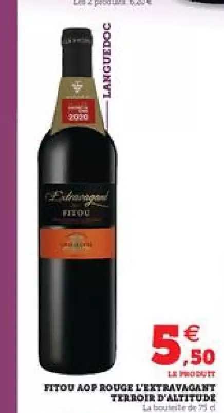 fitou aop rouge l'extravagant terroir d'altitude
