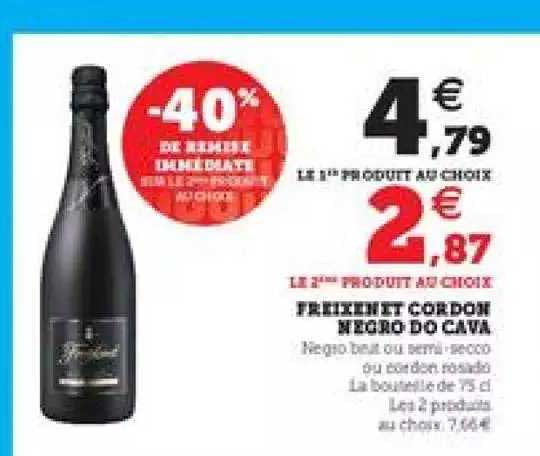 freixenet cordon negro do vaca -40% de remise immédiate