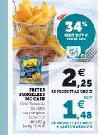 frites surgelées mc cain