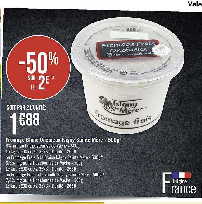 fromage blanc onctueux Isigny sainte mère - 500g